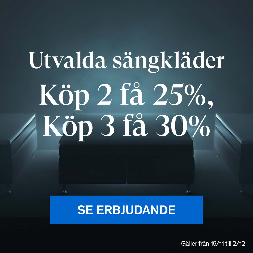 Köp 2 få 25%, köp 3 få 30% på utvalda sängkläder under Black Weeks